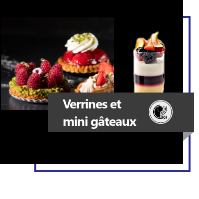 Verrines pâtissières et mini gâteaux